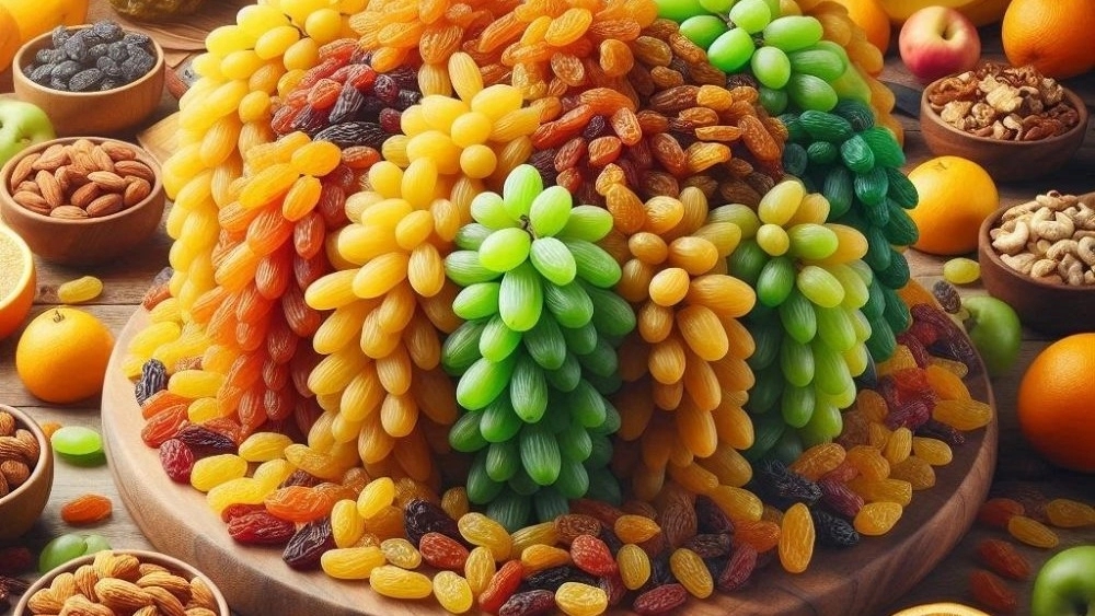 Properties and applications of gold and green raisins